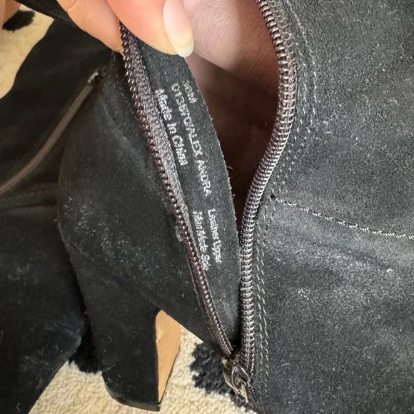 Bronx Alexandra black suede boots 36 - Picture 2 of 6